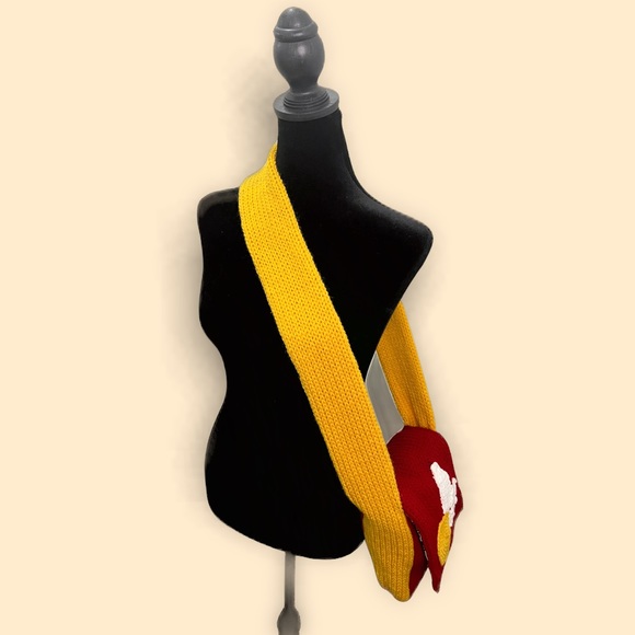 Handmade Knit Crossbody Golden Snitch Messenger Bag Harry Potter Fabric Lined - Picture 6 of 12